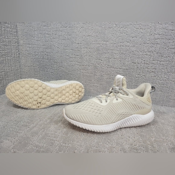 Adidas Alphabounce Women's Size 6.5 Beige Athletic Running Sneakers Shoes BW1196 - Picture 8 of 11